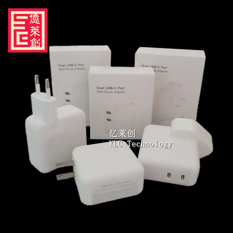 2 usb c wall charger for macbook double pd power adapter 35w dual usb c fast charger for iPhone 14 13 12 Pro Max