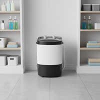 Mini lave-linge électrique portable pour la maison, 4,5 kg, semi-automatique, pour laver les sous-vêtements et les chaussettes, utilisation hôtelière