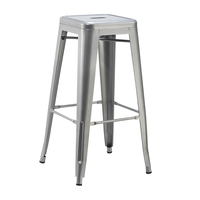 Tabouret de bar carré en métal, hauteur comptoir, avec design moderne et simple, durable pour la salle à manger, le bar à domicile, le restaurant, l'utilisation commerciale