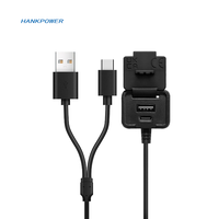 Ransel Port pengisi daya USB eksternal 4 in 1, aksesori kabel USB untuk berkemah, perjalanan dan luar ruangan