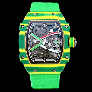 Montre mécanique automatique haut de gamme pour homme, légère, style sport, avec mouvement squelette, en fibre de carbone et nylon - Product Image 1
