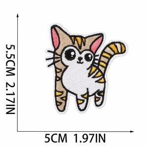 Factory Sell Iron on Embroidery Cute Cartoon Cat Patch for Decoration - Product Image 5