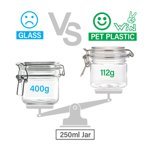 โซลูชั่นการจัดเก็บอาหาร ขวด PET ขนาด 8.5 ออนซ์ พร้อมฝาปิด 250 มล. พร้อมคลิปโลหะอเนกประสงค์สำหรับรักษาความสด - Product Image 2