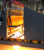 Machine automatique à haute efficacité pour le traitement à la flamme des dalles de granit et des bordures, traitement par emboîtement et découpe, vente directe usine