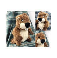 Jouets en peluche de simulation de 20 cm Animaux sauvages en peluche Castor Souris Poupées