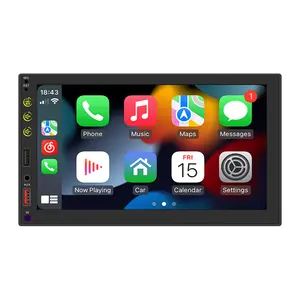 Double Din Car Stereo BT USB FM AUX SD 7023B + Rear View Camera 7 inch 1024*600 IPS Screen Car Play DVD MP5 Player