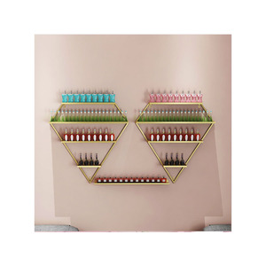 Prateleira de diamante <span class=keywords><strong>para</strong></span> esmalte, prateleira com prateleira <span class=keywords><strong>para</strong></span> exibição de unhas e óleo essencial, com prateleira, de madeira - Product Image 4