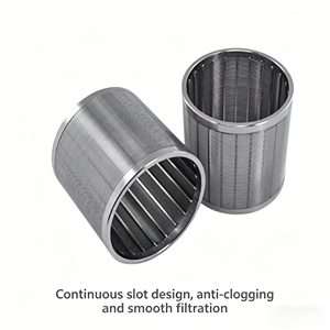 Tube Johnson durable à écran rainuré, écran en fil métallique enveloppé, écran en fil métallique enveloppé en 316L, tuyau <span class=keywords><strong>pour</strong></span> le traitement des eaux usées - Product Image 1
