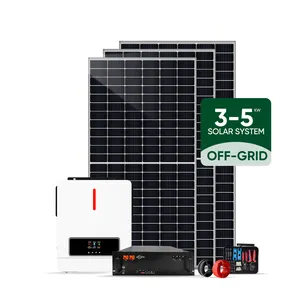 Sistema completo de energía solar de 5 paneles domésticos fuera de la red 15 Kw