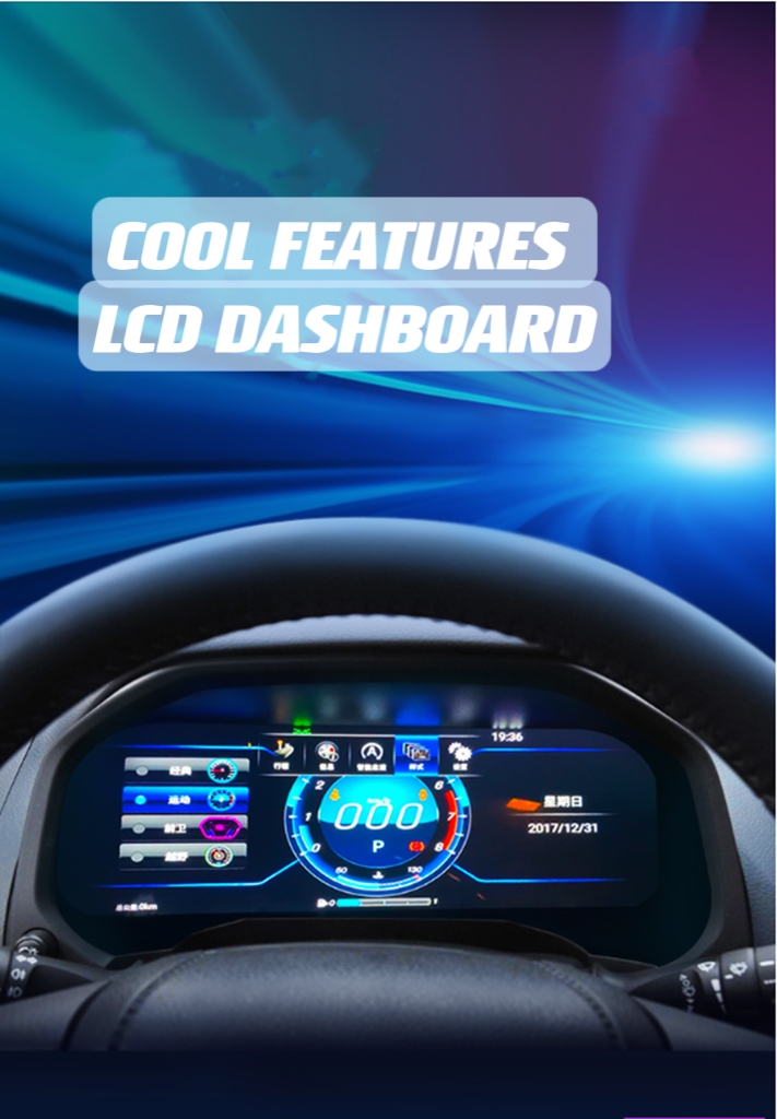 LCD Display Digital Instrument Cluster Car Electronics Accessories For Toyota