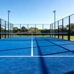 Cancha de Pádel Interior con Superficie Antideslizante, Césped Deportivo, Cancha de Pádel Panorámica, Precio de Cancha de Tenis de Seguridad - Product Image 1