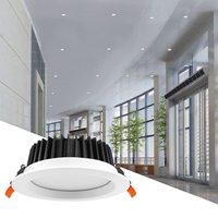Plafonnier LED encastré dimmable 9W 15W 20W 30W, panneau fin en aluminium, CRI90 3000K, éclairage commercial intérieur