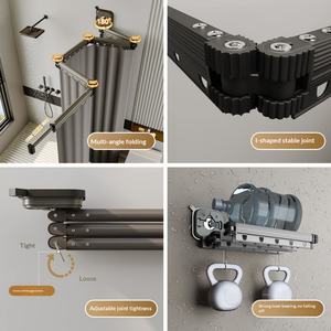 Barra Retráctil para Cortina de Ducha con Ventosas, Impermeable, Juego de Cortinas Divisorias para Baño - Product Image 3