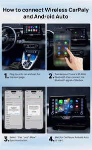 Tbox Plus Led Carlinkit You-tube <span class=keywords><strong>Ne</strong></span>-tflix Système Android Boîte de voiture avec SIM Portable Sans fil Android Auto Carplay Android Ai Box - Product Image 4
