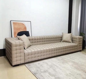 Grand deux places: 194cm salon nordique de luxe salle de réunion salon canapé en tissu abrasif moderne - Product Image 4