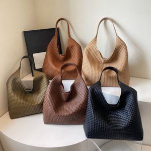 Conjunto de 2 Bolsos de Moda para Mujer, Bolso Tipo Hobo Tejido con Bolsa Pequeña, Bolso de Hombro con Asa Larga, Bolso Maternal - Product Image 2