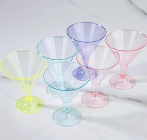 Bicchieri da Cocktail in Plastica Colorata, Colori Vivaci Assortiti, Infrangibili per Feste in Piscina, Matrimoni, Forniture all'Ingrosso con Cannucce - Product Image 4