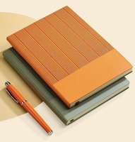 Carnet de notes A5 avec logo personnalisable et design vintage, tasse thermos à couverture rigide en cuir de 100 pages pour le bureau ou les études