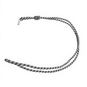 สายคล้องไหล่แบบ Tactical Bullion Wire Cord สีดำ พร้อมสายคล้องคอแบบไหมไขว้  วัสดุและสีสามารถปรับแต่งได้ สำหรับชุดยุทธวิธี - Product Image 1