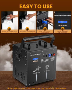High Output 2 Head Bubble Smoke <span class=keywords><strong>Machine</strong></span> <span class=keywords><strong>Wireless</strong></span> <span class=keywords><strong>Remote</strong></span> DMX 512 <span class=keywords><strong>Fog</strong></span> Bubble <span class=keywords><strong>Machine</strong></span> para Wedding Party Stage - Product Image 3
