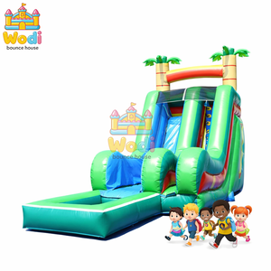 Gran Tobogán Acuático Inflable para Exteriores, Material <span class=keywords><strong>de</strong></span> PVC Ecológico <span class=keywords><strong>de</strong></span> 0.55mm, Libre <span class=keywords><strong>de</strong></span> Plomo y No Tóxico, Certificado EN14960 para Parques Infantiles - Product Image 4