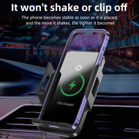 Pengisi Daya Mobil Nirkabel Sensor Cerdas Transparan Fleksibel Profesional D18 15W Pengisian Cepat PD2.0 Terlaris