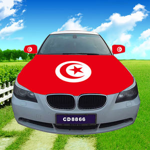 Drapeau publicitaire personnalisé du drapeau tunisien 3x5 pieds, imperméable, écologique, 100% polyester, drapeau volant pour les fans - Product Image 3