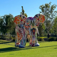 Parade géant gonflable plein imprimé éléphant modèle coloré éléphant ballon défilé gonflable dessin animé Animal modèle mascotte