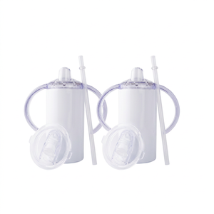 USA stock Children's <b>Plastic</b> Tumbler with Straw Spill Proof Handle Minimalist Design for Home Use - Product Image 1