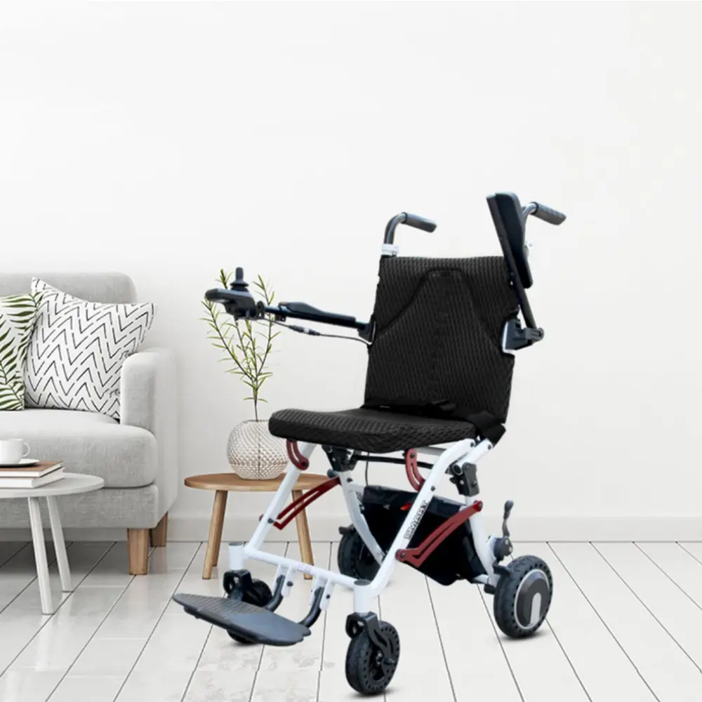 250W 매우 경량 여행 힘 바퀴 의자 중국 장애인 노인을 위한 접히는 경량 휴대용 전기 휠체어 l