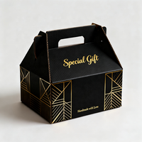 Boîtes Gable Personnalisées avec Poignées Blanches – Grandes Boîtes Gable Personnalisées pour Fêtes et Cadeaux de Noël