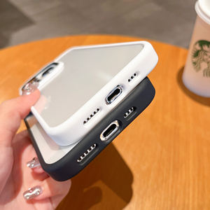 Plaqué Métal Bouton Mince Clair Antichoc Téléphone étui pour <span class=keywords><strong>iphone</strong></span> <span class=keywords><strong>11</strong></span> 12 13 14 15 Pro Max De Luxe Couverture <span class=keywords><strong>Transparente</strong></span> - Product Image 6