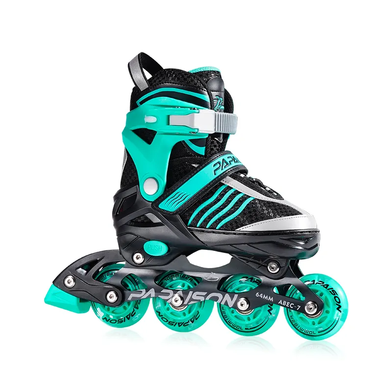 boys girls children teens adults flash fashion adjustable size 4 PU wheels inline roller skate patins street cityrun