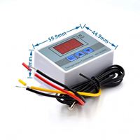 Contrôleur de température XH-W3002 AC110V-220V DC12V/24V, thermostat numérique à affichage LED, interrupteur micro-ordinateur, capteur de thermorégulation