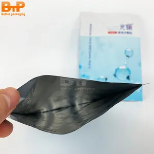 Kantung plastik kemasan cetak logo kustom kantung aluminium foil 3 sisi kantong segel kantung kain penutup lembaran wajah UV untuk perawatan kulit