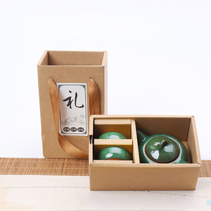 Seven Color Crackle Glaze Ceramic Kung Fu Tea <b>Set</b> One Pot Four Cups Portable Travel <b>Gift</b> <b>Set</b> For Festival Celebrations - Product Image 2