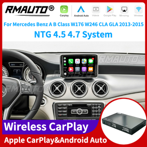 RMAUTO ระบบไร้สาย Apple CarPlay NTG 4.5 4.7 สำหรับรถยนต์เมอร์เซเดส-เบนซ์ รุ่น A B Class W176 W246 CLA GLA ปี 2013-2015 รองรับ Android Auto และ Mirror Link - Product Image 1