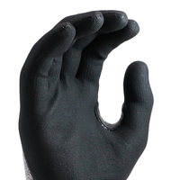 Sarung Tangan Kerja Anti-Slip MaxiPact Grey Anti-cut Liner HPPE Foam dengan Manset Rajut EN388 4X43D Tahan Potong
