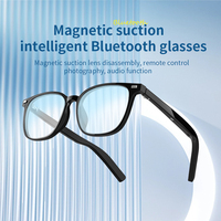 Nouvelles lunettes intelligentes G05 avec casque audio et écouteurs, contrôle tactile, étanches IPX-5, chargement magnétique, monture en PC