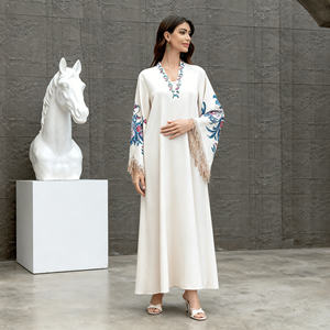 Robe Abaya élégante en polyester imprimé de qualité supérieure, personnalisée pour les femmes musulmanes, pour les occasions de fête, vente en gros - Product Image 2