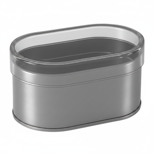 Lata Redonda Kontensan L378 de 1/4 Litro para Té y Café, Envase Metálico de 68x93mm x H60mm, 0.25 Litros con Tapa de Cristal - Product Image 2