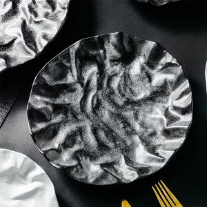 Plato de Servir Estilo Japonés, Plato de Cerámica Irregular para Servir Filetes, Ensaladas, Estilo <span class=keywords><strong>Occidental</strong></span>, Lujo Ligero, para Restaurante, <span class=keywords><strong>Hotel</strong></span> - Product Image 3