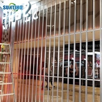 4S magasin porte pliante en alliage d'aluminium centre commercial intérieur épaissi plastique porte coulissante cloison côté porte coulissante