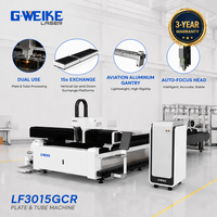 Machine de découpe laser à fibre CNC automatique à grande vitesse 2 en 1 pour tôles et tubes métalliques avec table d'échange