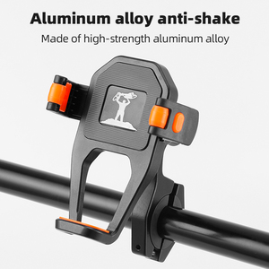 Support de téléphone pour vélo en alliage d'aluminium, conception à rouleaux, étanche, réglable, stable, anti-vibration, support de navigation pour <span class=keywords><strong>VTT</strong></span> et vélo de route - Product Image 3