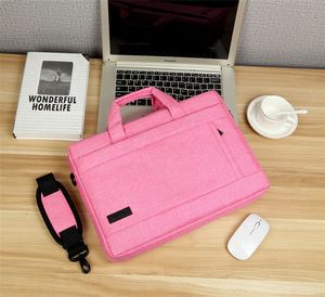 Sac fourre-tout pour ordinateur portable en nylon, bandoulière amovible, 13-15 pouces, fermeture éclair, décontracté, professionnel, portable, en cuir PU, mallette - Product Image 5