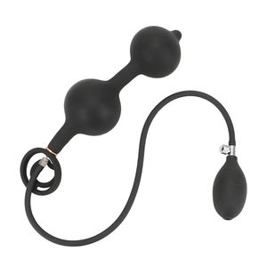 لينة كبيرة سوداء مضخة حتى الهواء مليئة دسار نفخ المؤخرة المكونات الشرج موسعة الشرج مدلك توسيع المكونات الشرج - Product Image 2