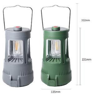 Compact Vintage <b>LED</b> <b>Camping</b> <b>Lantern</b> Filament Effect Hanging Handle USB Rechargeable Lithium Battery Waterproof 2700K Warm White - Product Image 1