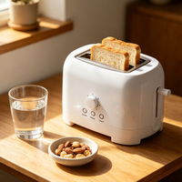 Grille-pain électrique 2 tranches de haute qualité avec chauffage rapide 700-800W pour la maison et les cuisines d'hôtel