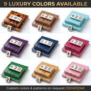 Ensemble de tuiles de mahjong américaines de qualité supérieure, personnalisées, sculptées à la main, 4 couches, 160 pièces, pour table de casino et divertissement - Product Image 4